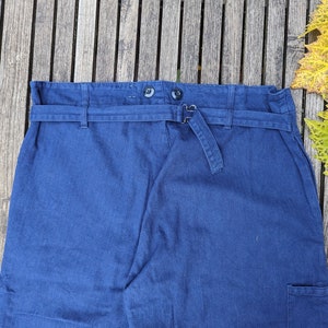 Vintage Workwear Hose/ Arbeiterhose Stilvoll und Robust in Blau mit Fischgrätenmuster imagem 4