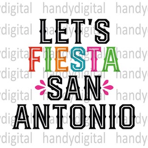 Lets Fiesta San Antonio Instant Digital Download Clipart Vector Outline Stencil