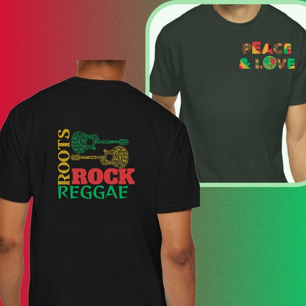 Roots Rock Reggae Bob Marley Shirt, Jamaican Style shirt - Peace & Love, Rasta Vibes, Unisex shirt