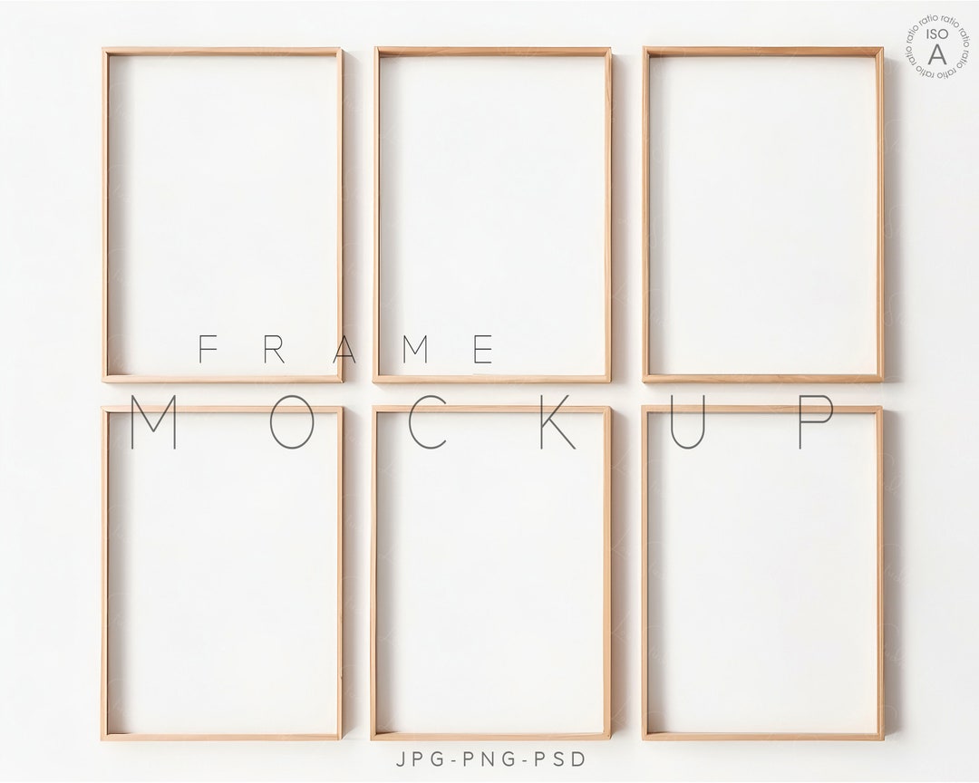 Maquete de moldura A4, maquete de moldura de madeira minimalista ...