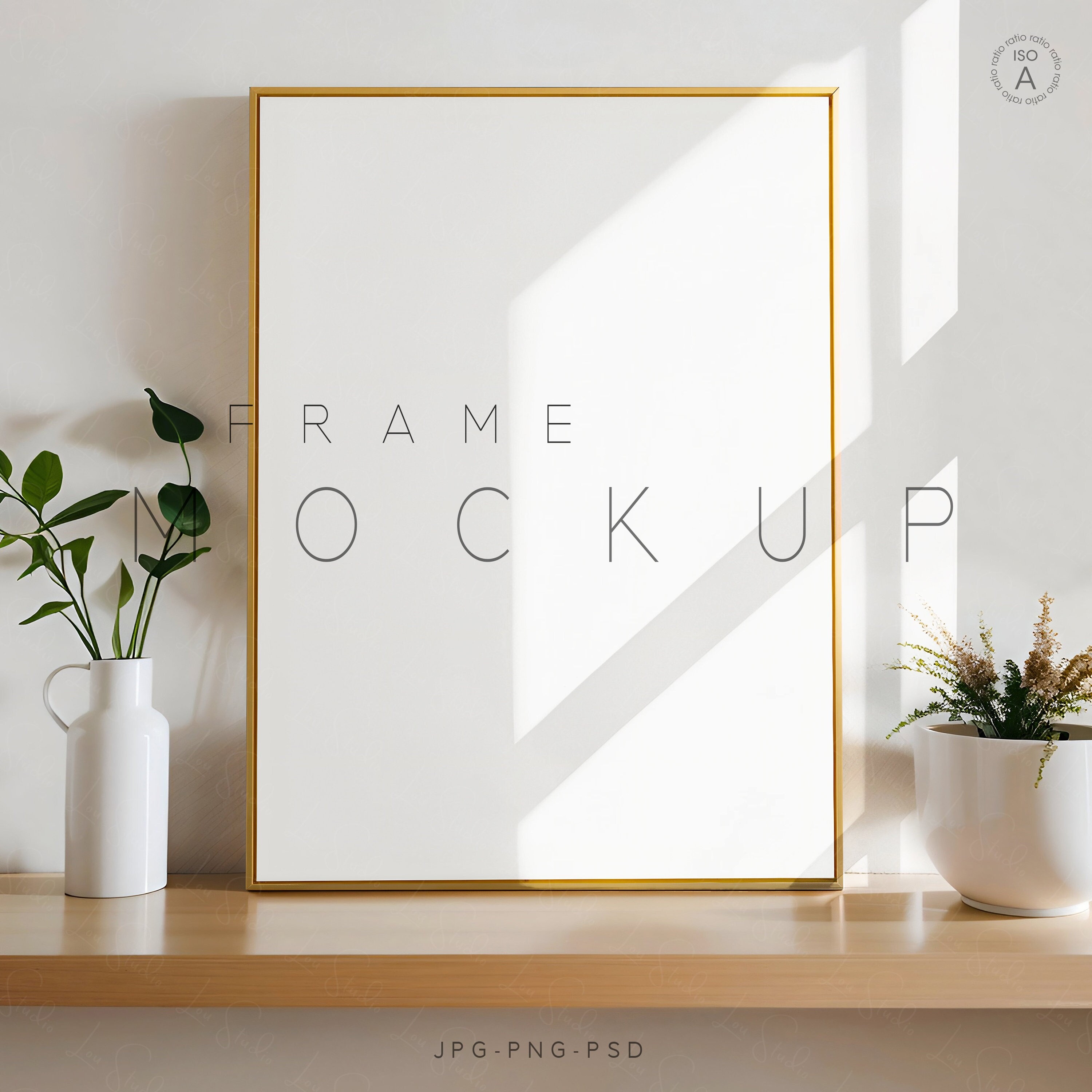 A4 Wood Frame Mockup, Shadow Overlay, Interior Print (digital Download) -  Etsy, image size:3000x3000