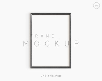 5:7 Vintage Frame Mockup, Minimalist Wood Frame Mockup,Vertical Frame Mockup, Poster Frame Mockup, Print Mockup Frame,Black Frame Mockup,L60