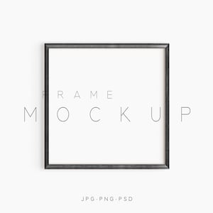 Square Vintage Frame Mockup, Minimalist Wood Frame Mockup, Square Frame Mockup, Poster Frame Mockup, Print Mockup Frame,Black Frame, L62