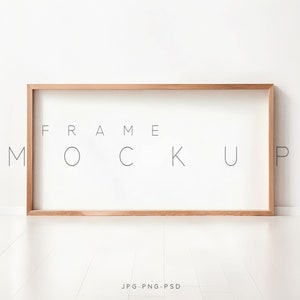 1x2 Frame Mockup, Minimalist Wood Frame Mockup, Horizontal Frame Mockup, Poster Frame Mockup, Standing Mockup Frame,Frame Floor Display,L111