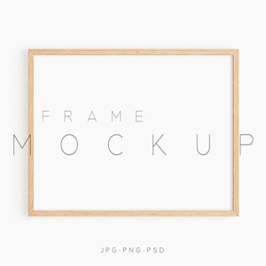 11x14 Frame Mockup, Minimalist Wood Frame Mockup, Horizontal Frame Mockup, Poster Frame Mockup, Print Mockup Frame, Modern Digital Mockup