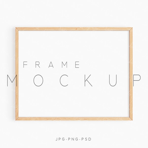 11x14 Frame Mockup, Minimalist Wood Frame Mockup, Horizontal Frame Mockup, Poster Frame Mockup, Print Mockup Frame, Modern Digital Mockup