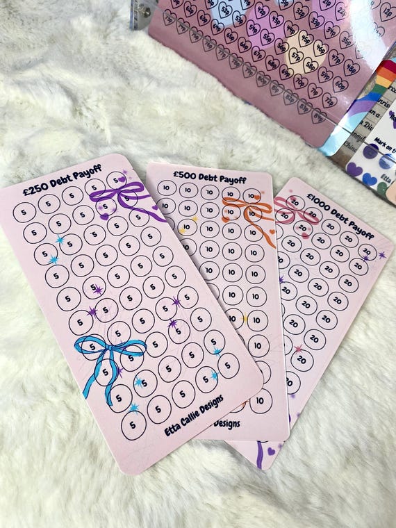 Debt Payoff Tracker Bundle: Savings Challenge, Cash Stuffing