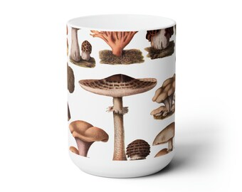 Mushroom Mug: 15 oz Ceramic Cottagecore Tea Cup