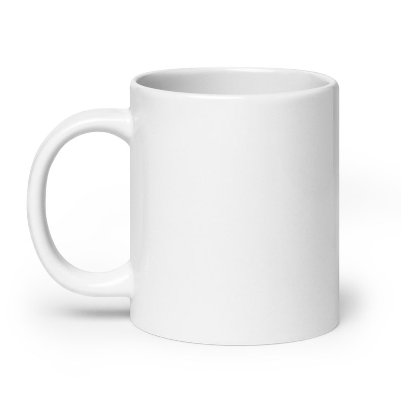 White glossy Just Smile Mug