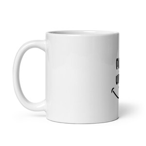 White glossy Just Smile Mug