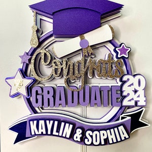 Graduation Cake Topper, Graduation Party Decor, Congrats Cake Topper