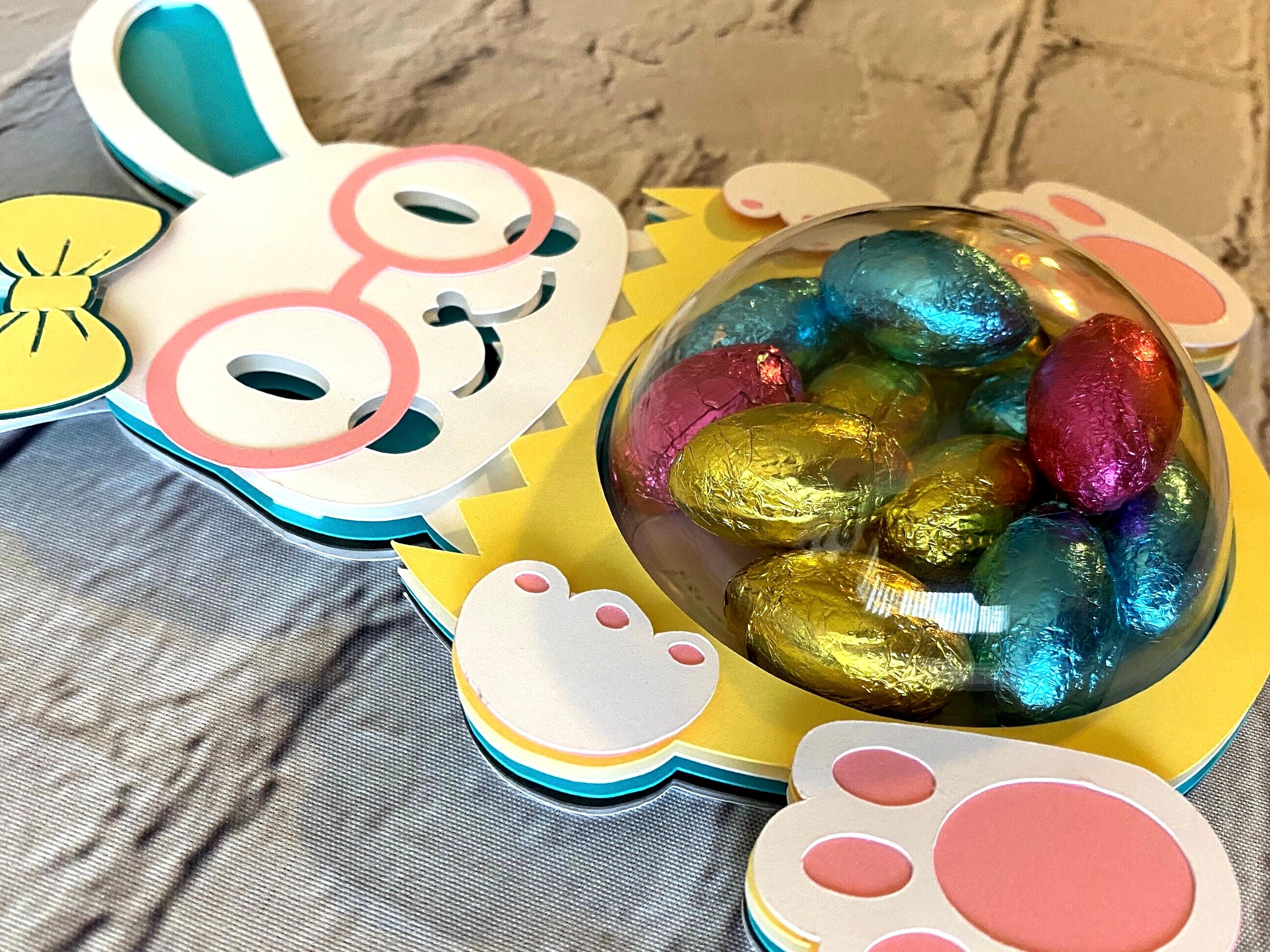 Bunny Candy Dome SVG | Easter Bunny Candy Holder Template | 3D Candy ...