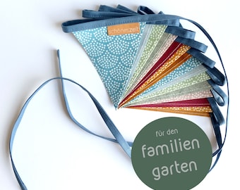 Kleine Outdoor Wimpelkette „fröhliche farben“ für den Familiengarten