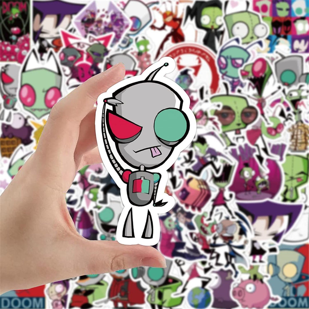 50pc Invader Zim Stickers Animation Invader Zim Stickers Etsy