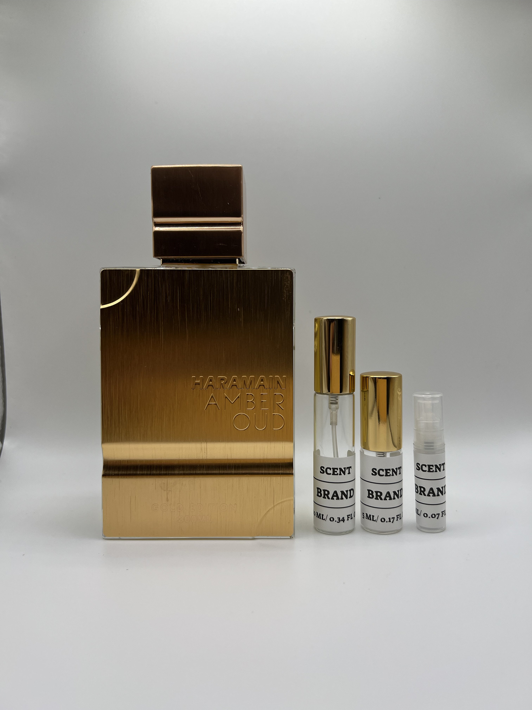 Al Haramain Amber Oud Gold Edition Extreme Gift Set by Al Haramain, 3.4 Pure Perfume Spray + 0.34 oz Refillable Spray