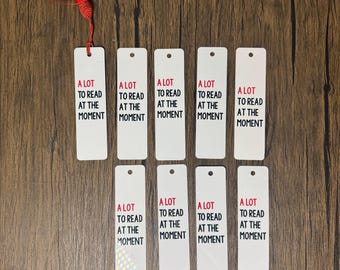 Imperfect Alot to read at the moment Red Inspired Bookmark