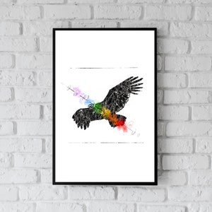 Condor digital art bird watcher print chakra condor wall art printable condor flying wall art spirit animal digital print shamanic wall art
