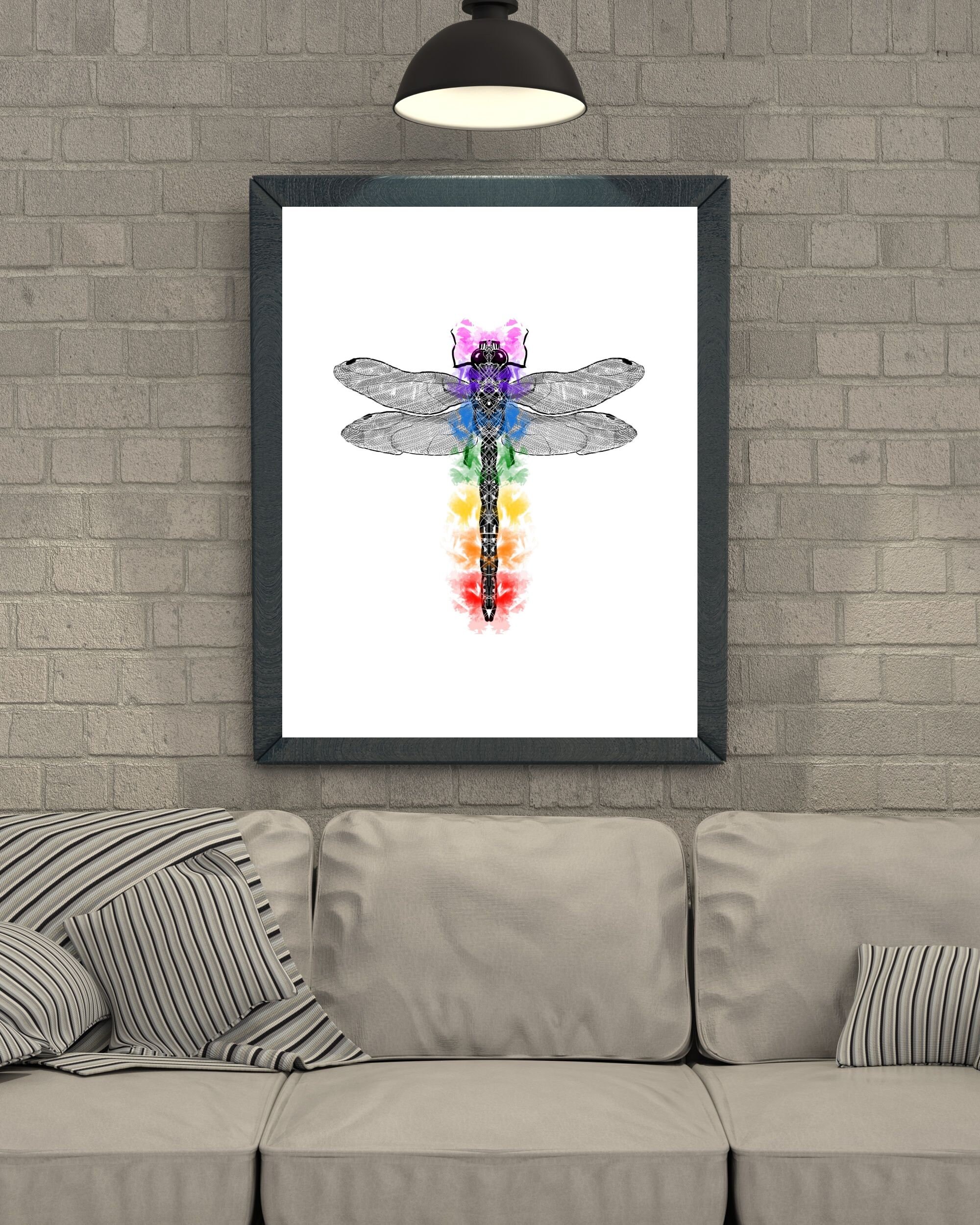 Dragonfly Printable Wall Art Insect Digital Poster Spirit Animal Art ...