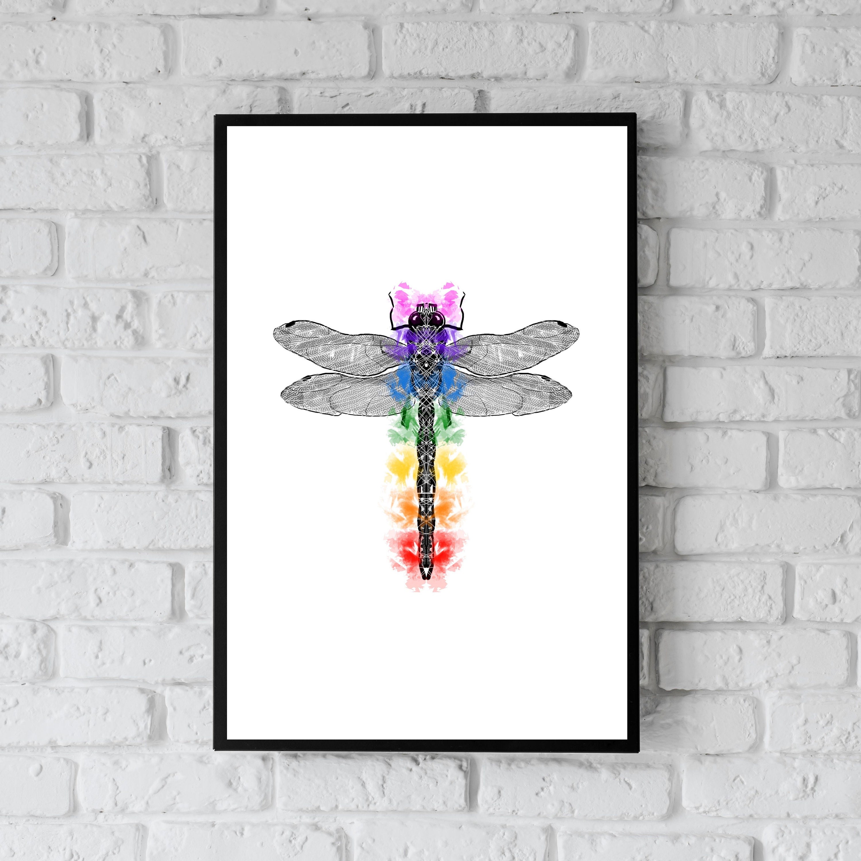 Dragonfly Printable Wall Art Insect Digital Poster Spirit Animal Art ...