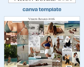 2026 Vision Board Canva Template