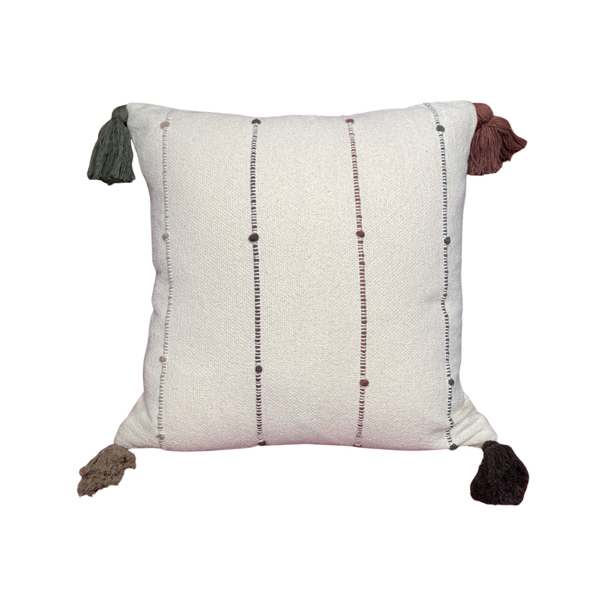 Decor 140 Suri Taupe Pillow, Beig/Green, 22X22
