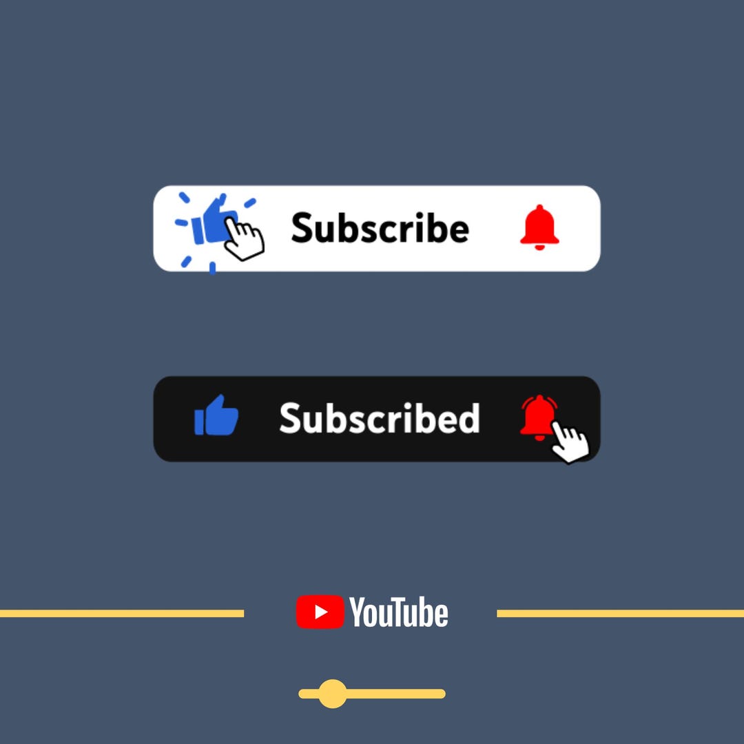 Animated Youtube Like, Subscribe, Notification Lower Third - Etsy