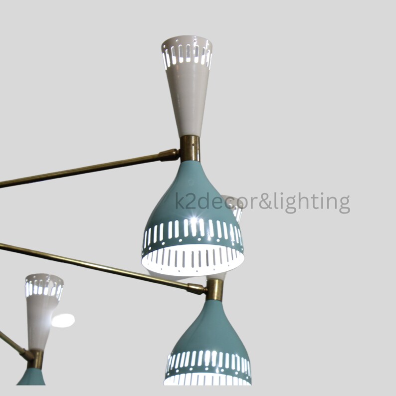 Stilnovo Style Sputnik Chandelier, Brass Mid Century Modern Light ...
