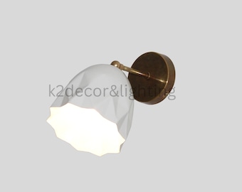 Applique da parete moderna di metà secolo, luce regolabile in ottone
