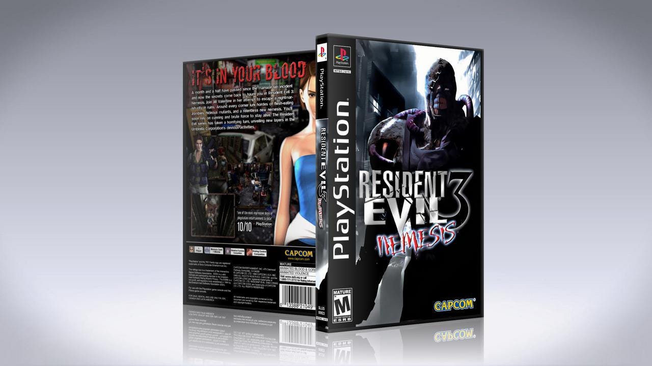 Jeu Resident Evil 3 Nemesis PS1 - Version PAL Complète (boîtier, Notice) - Bon état - Collector 1999