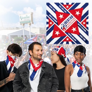 Libertad para Cuba, bandana, head scarf, Head handkerchief – unisex