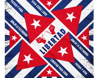 Libertad para Cuba Pañuelo de cabeza – bandada – unisex – v2