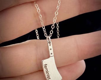 Feminist Necklace, 925 Silver, Empowerment Jewelry Gift, Valentine Gift