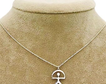 Sterling Silber Indalo Man Beschützer Halskette | Glücksbringer