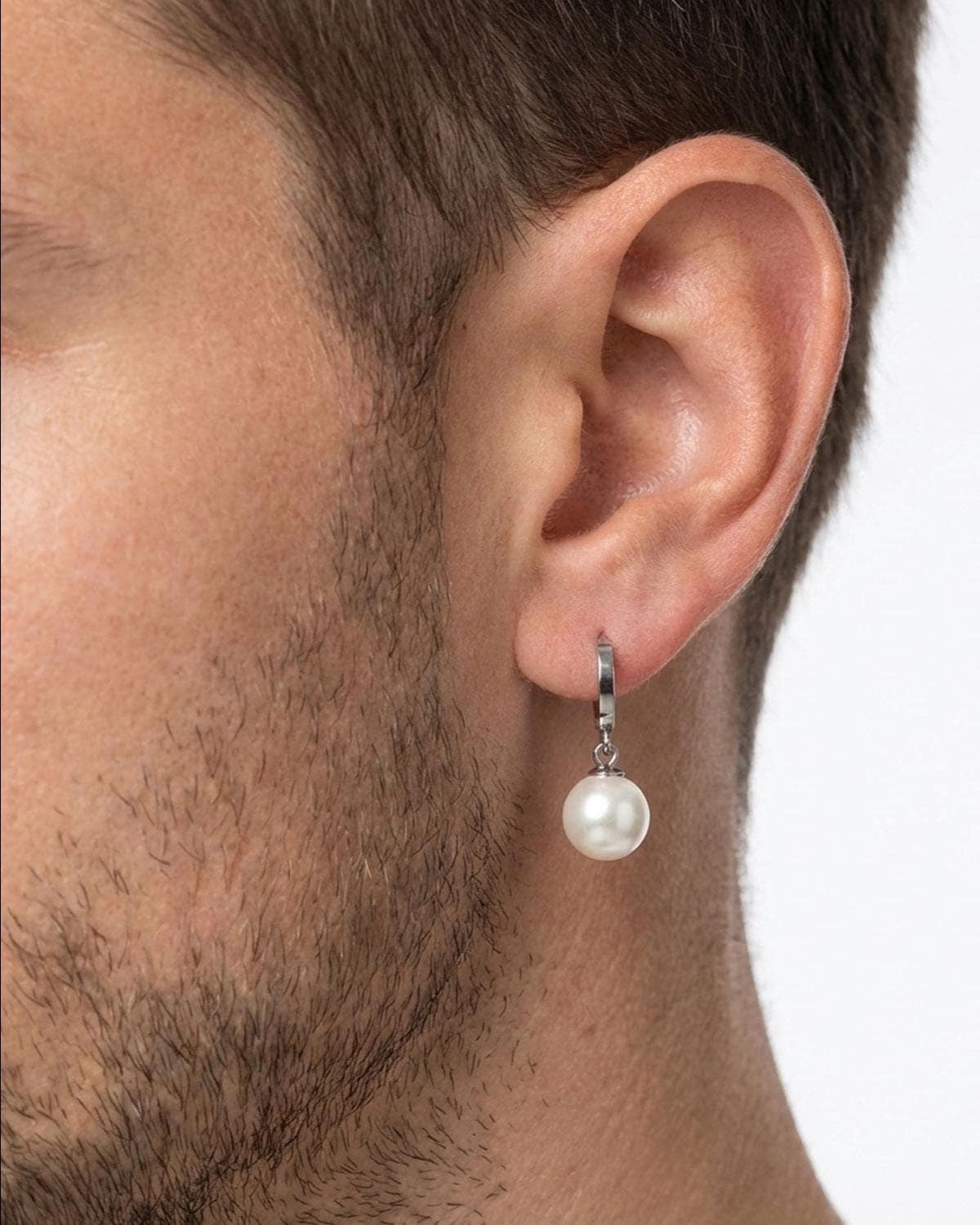 Orecchini in argento sterling, orecchini a lobo irregolari, minimalisti, delicati, unisex, da uomo e da donna, con bretelle, arrampicatori, regalo unico. - Italia