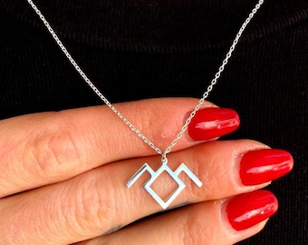 Sterling Silver Twin Peaks Owl Cave Necklace, Gothic Spiritual Jewelry, Halloween Gift