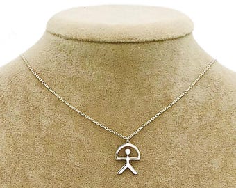Collar protector Indalo en plata de ley 925K / Idea de regalo de buena suerte y graduación / Colgante de hombre Indalo, regalo para un nuevo trabajo