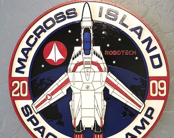 Robotech Macross inspired wood sign