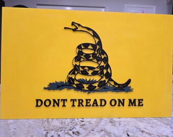 Don't tread on me laser cut wood sign