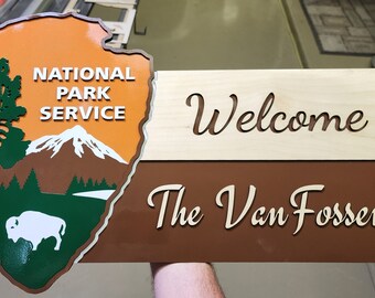 National Park Service Welcome Sign (big) (customizable)