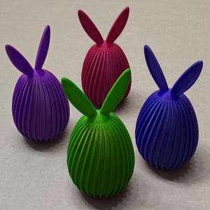 3D printed Spiral Easter Egg with Ears