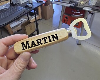Personalized bottle opener with any text or logo