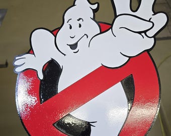 Ghostbusters 2 inspired laser cut wood sign