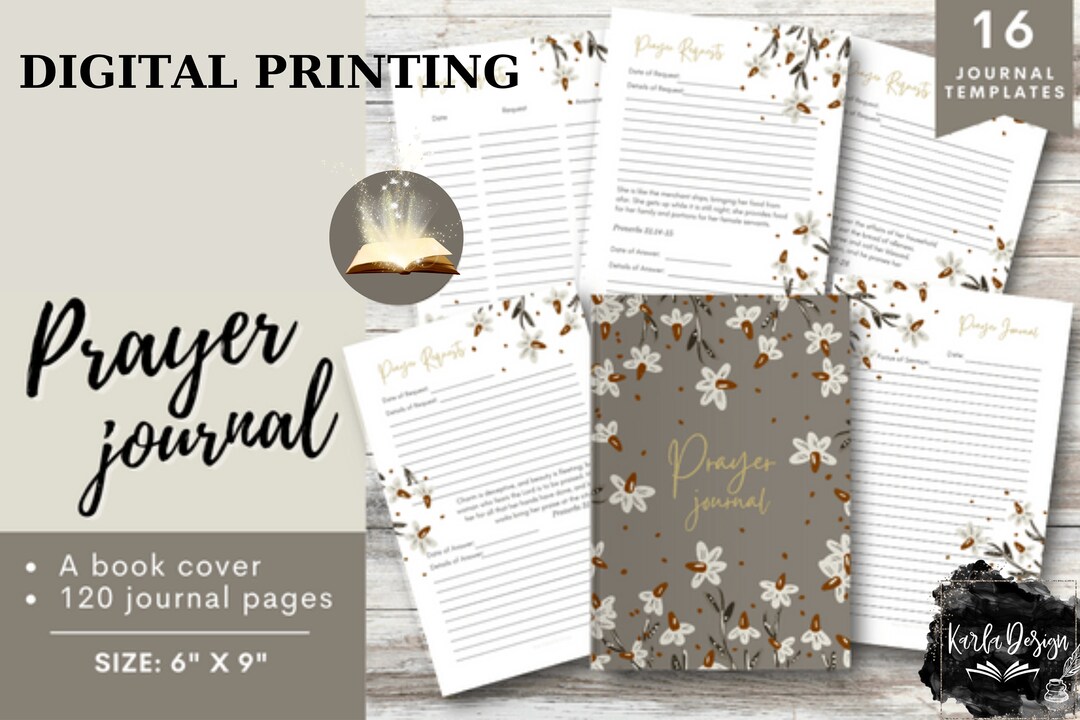 Prayer Journal Printable | Bible Study Guide | Gratitude Journal ...