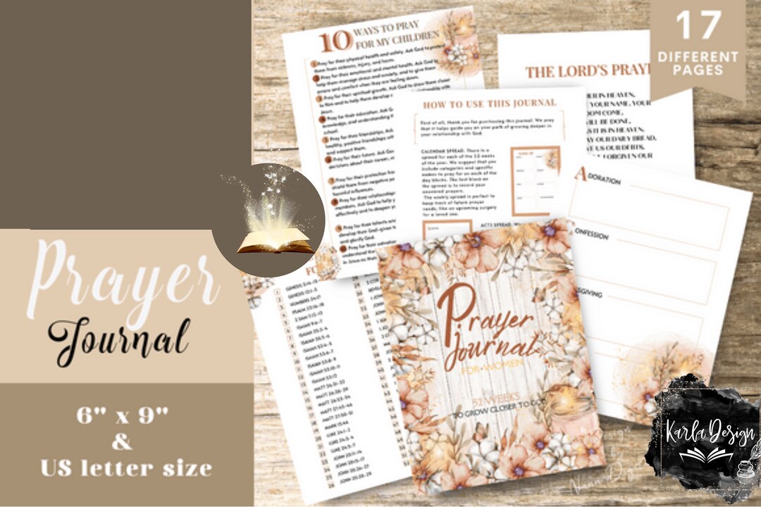 Prayer Journal Printable | Bible Study Guide | Gratitude Journal ...