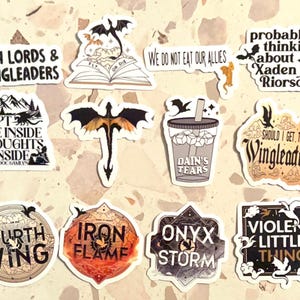 Fourth Wing Sticker Pack: Fantasy Bookish Kindle Stickers