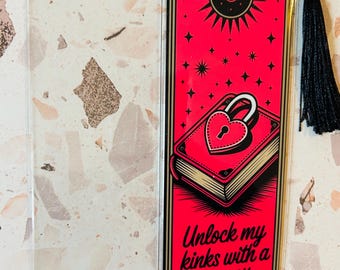 Double-Sided Metal Bookmark: Romance bookmark