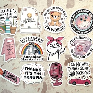 Funny Sarcastic Sticker Pack: Sassy Girl Stickers