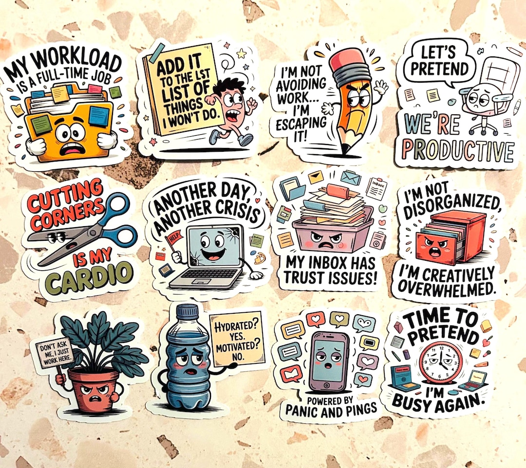 Funny Work Sarcasm Images - Sticker Pack - Etsy