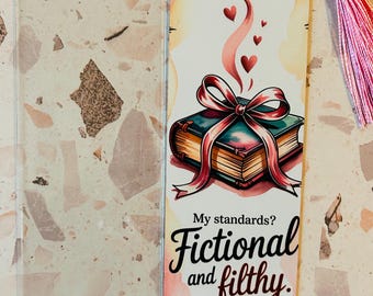 Double-Sided Metal Bookmark: smut book lover bookmark