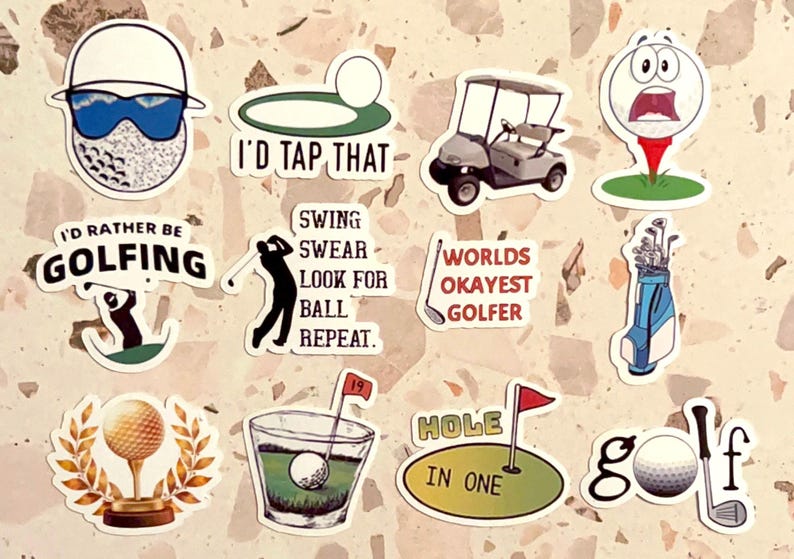 Golf Boot Sticker Funny Golf Stickers | Golfer Humor Pack | Golf Cart Decals - Etsy
